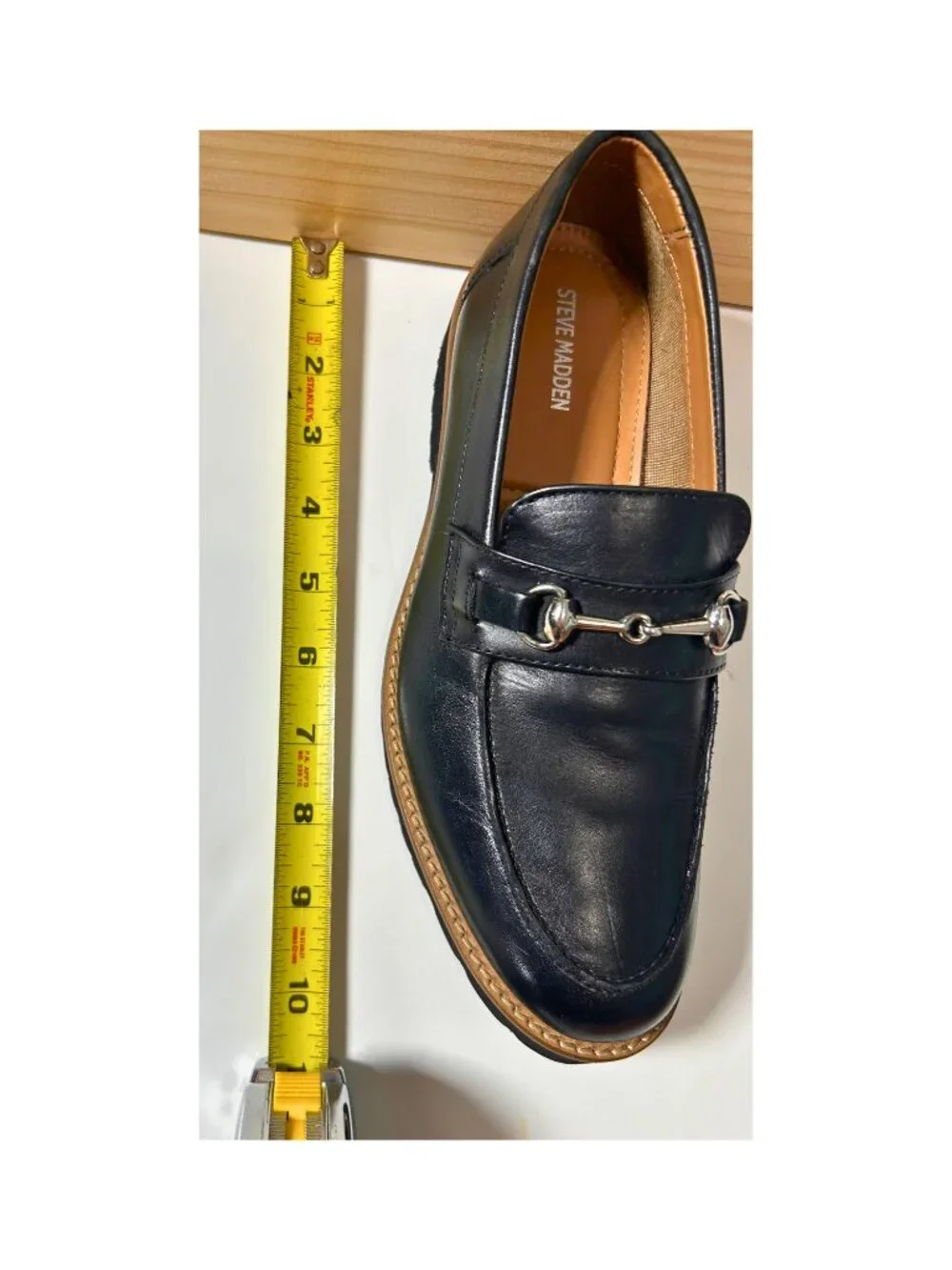 Steve Madden Kids Black Leather Horsebit Loafers Big Kid 4D